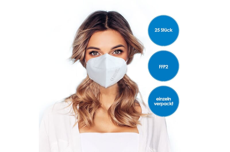 25 FFP2 Atemschutzmasken